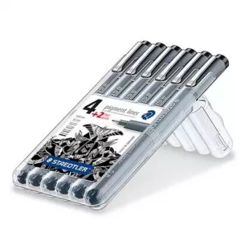 Fineliner Staedtler 308 SB6P preto 6 unid.