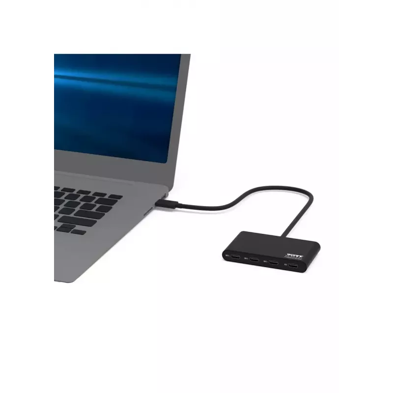 Hub USB Port Designs 900147 USB Type-C 5000 Mbit/s preto