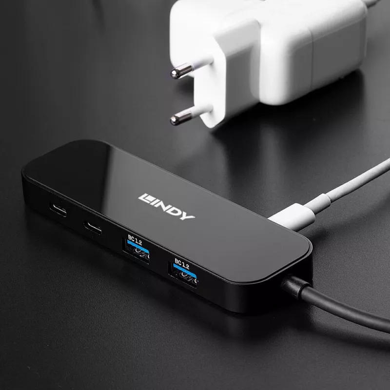 Lindy 43334 hub USB 3.2 Gen 1 Type-C, 4 portas
