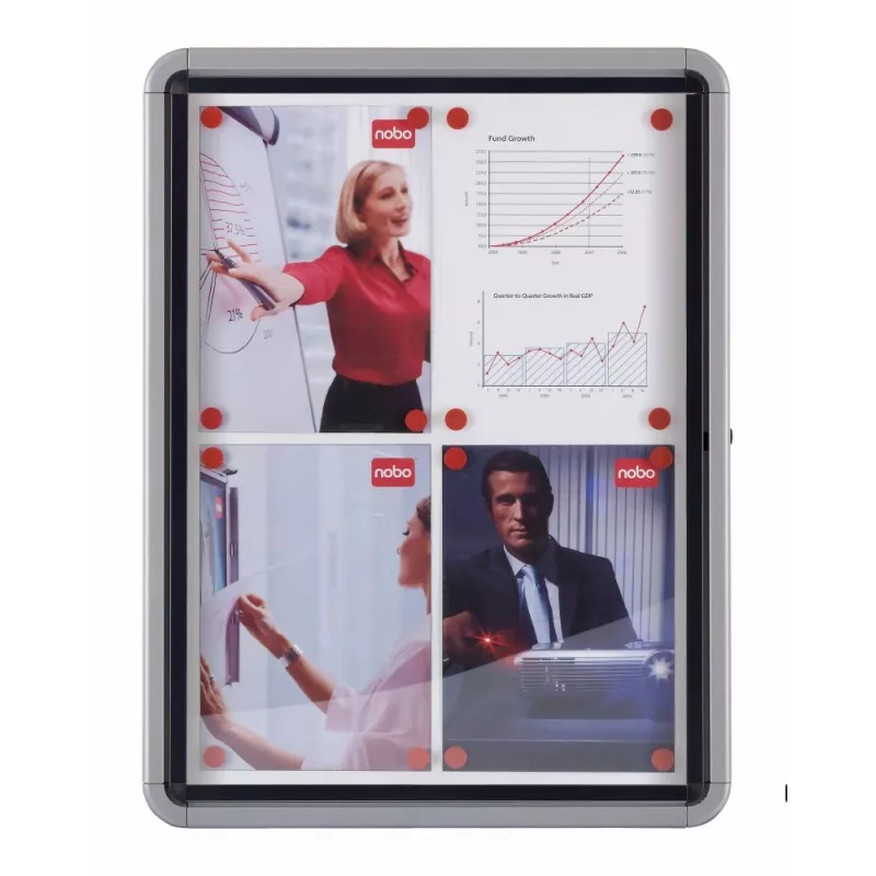 Nobo Premium Plus quadro magnético exterior com fecho 4xA4