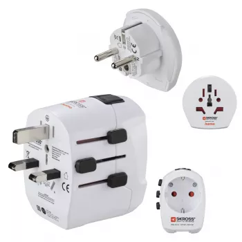 Fonte de alimentação USB Hama World Travel Pro Light universal branca