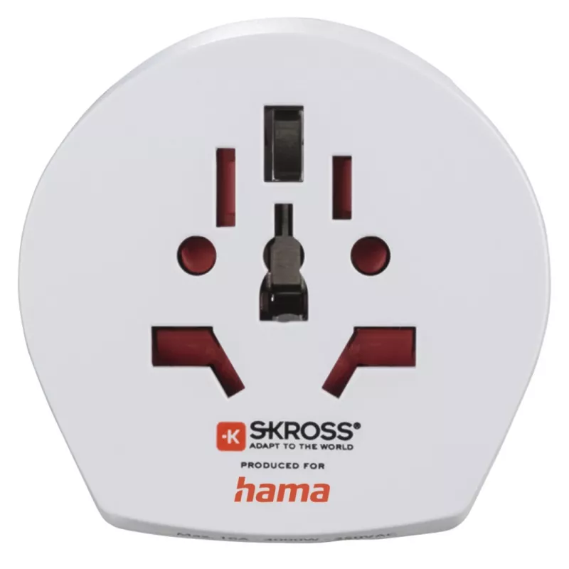 Fonte de alimentação USB Hama World Travel Pro Light universal branca