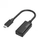 Adaptador de cabo de vídeo Hama 00200315 USB Type-C HDMI preto