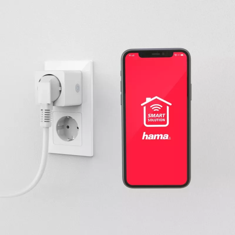 Hama Mini ficha inteligente WiFi 00176573, 16 A, 3680 W, branco