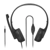 Headset Hama HS-P150 V2 com fios arco de cabeça escritório/callcenter preto