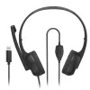 Headset Hama HS-USB250 V2 com fios arco de cabeça escritório/callcenter USB Type-A preto