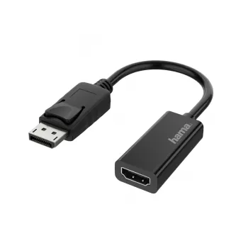 Adaptador de cabo de vídeo Hama 00200335 DisplayPort HDMI preto