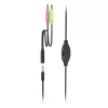 Headset Hama HS-P100 V2 com fios arco de cabeça escritório/callcenter preto, prateado