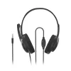 Headset Hama HS-P100 V2 com fios arco de cabeça escritório/callcenter preto, prateado