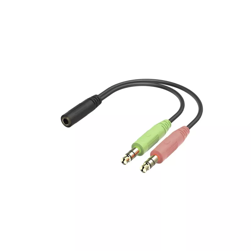 Headset Hama HS-P100 V2 com fios arco de cabeça escritório/callcenter preto, prateado
