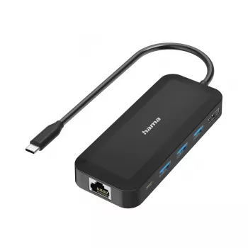 Hub de interfaces Hama 00300080 USB Type-C 5000 Mbit/s preto