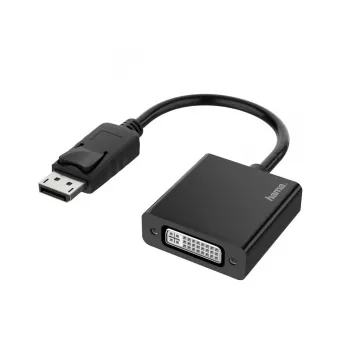Adaptador de cabo de vídeo Hama 00200336 DisplayPort DVI-I preto