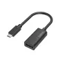 Adaptador de cabo de vídeo Hama 00200314 USB Type-C DisplayPort preto