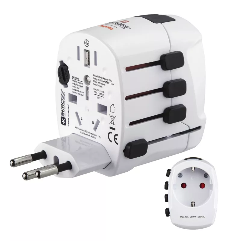 Adaptador de corrente universal Hama World Travel Pro branco