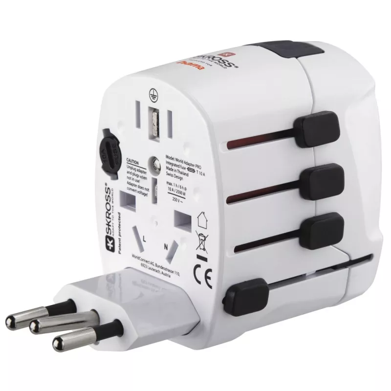 Adaptador de corrente universal Hama World Travel Pro branco