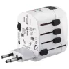 Adaptador de corrente universal Hama World Travel Pro branco