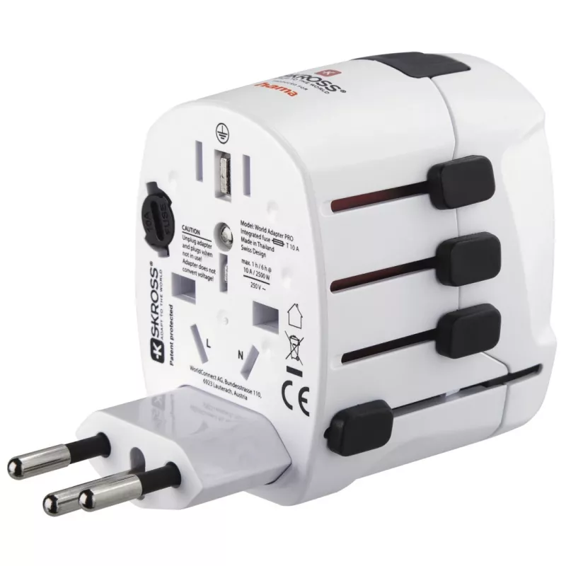 Adaptador de corrente universal Hama World Travel Pro branco