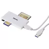 Leitor de cartões múltiplos Hama USB 3.0, SD/microSD/CF/MS, branco
