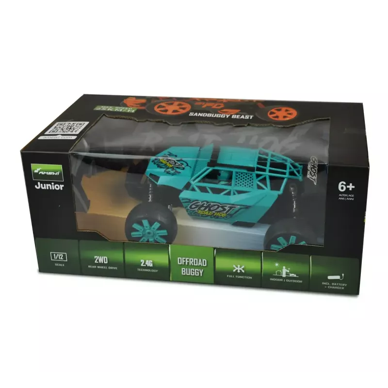 Buggy Amewi Ghost motor elétrico 1:12 para crianças a partir dos 6 anos