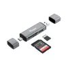 Leitor de cartões Equip com Hub USB 3.0, OTG, MicroSD (TransFlash), MicroSDHC, SD, SDHC, Cinzento, CE & RoHS, USB 3.2 Gen 1 (3.1 Gen 1) Type-A/Type-C, 202 mm, 12 mm