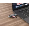 Leitor de cartões Equip com Hub USB 3.0, OTG, MicroSD (TransFlash), MicroSDHC, SD, SDHC, Cinzento, CE & RoHS, USB 3.2 Gen 1 (3.1 Gen 1) Type-A/Type-C, 202 mm, 12 mm