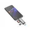 Leitor de cartões Equip com Hub USB 3.0, OTG, MicroSD (TransFlash), MicroSDHC, SD, SDHC, Cinzento, CE & RoHS, USB 3.2 Gen 1 (3.1 Gen 1) Type-A/Type-C, 202 mm, 12 mm