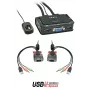 Lindy Comutador KVM VGA 2 portas, USB 2.0 e áudio, cabo