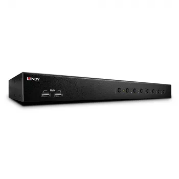 Lindy Comutador KVM Pro DVI-I Single Link 8 portas, USB 2.0 e áudio
