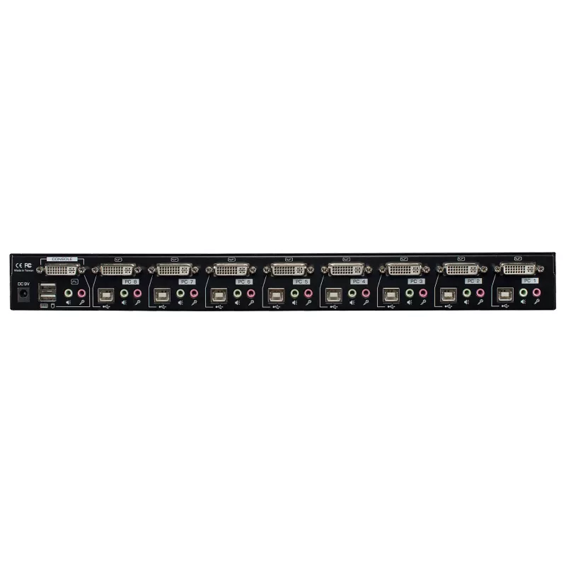 Lindy Comutador KVM Pro DVI-I Single Link 8 portas, USB 2.0 e áudio