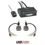 Lindy Comutador KVM Compact DVI-D Single Link 2 portas, USB 2.0 e áudio
