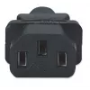 Manhattan Cabo de alimentação, ficha europeia de 2 polos (CEE 7/4 Schuko) para conector fêmea C13 (conector de aparelho), 1,8 m, 16 A, preto, garantia vitalícia