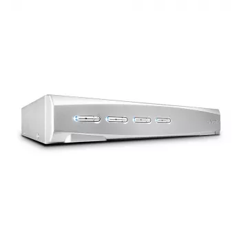Lindy Comutador KVM Pro 4 portas USB 2.0, DisplayPort 1.2 com TTU