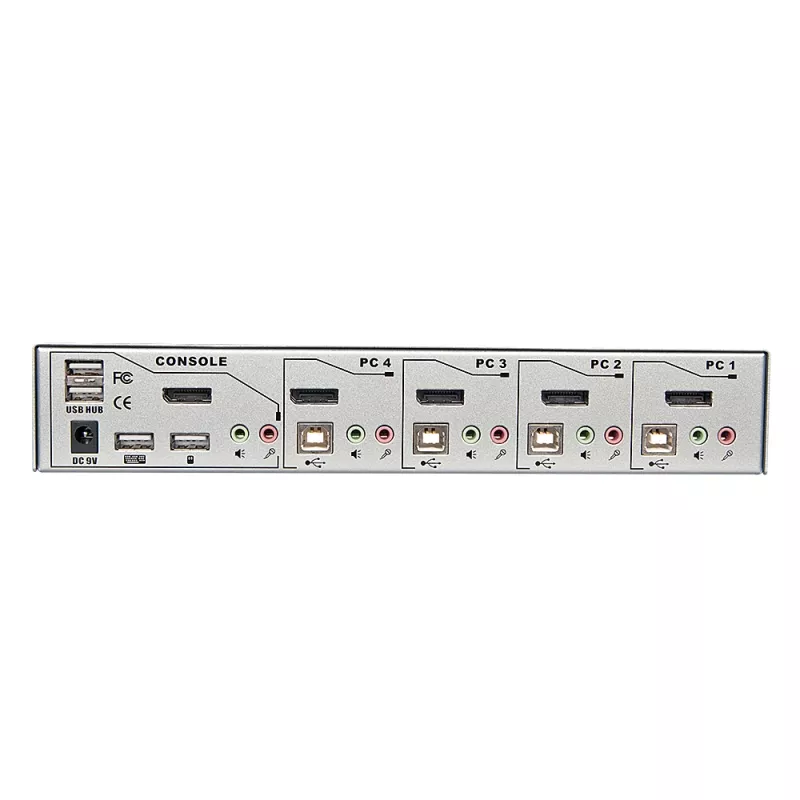 Lindy Comutador KVM Pro 4 portas USB 2.0, DisplayPort 1.2 com TTU