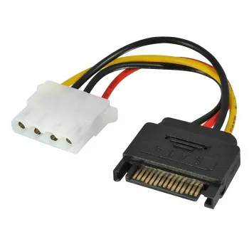 Lindy Cabo de alimentação SATA para LP4 0,15 m, multicolor, ficha, conector fêmea, reto, reto