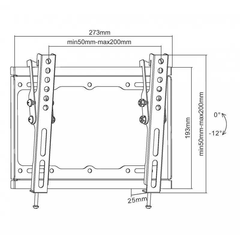 Equip 650408 Suporte de parede para TV inclinável 23 polegadas-43 polegadas