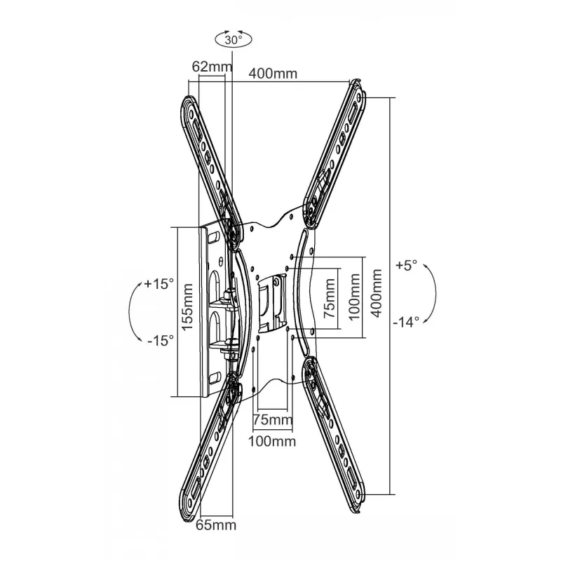 Equip Suporte de parede para TV orientável 13 polegadas-55 polegadas