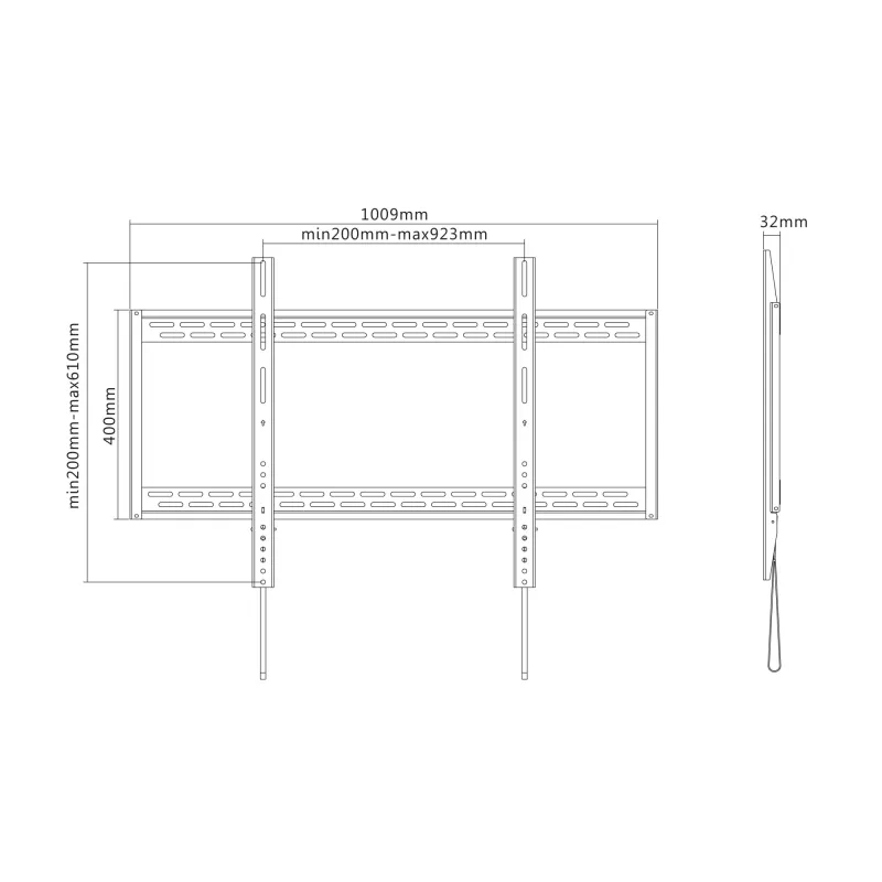 Equip Suporte de parede para TV curvo fixo 60 polegadas-100 polegadas