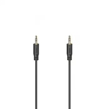 Hama Cabo de áudio Flexi-slim 0,75 m 3,5 mm preto ficha para ficha banhado a ouro