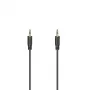Hama Cabo de áudio Flexi-slim 0,75 m 3,5 mm preto ficha para ficha banhado a ouro