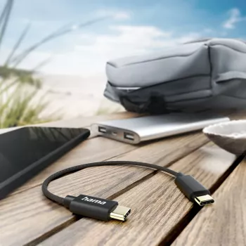 Cabo USB Hama 00201604 USB 2.0 0,2 m USB C preto
