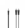 Cabo de áudio Hama 00205111 3 m 3,5 mm 2 x RCA preto