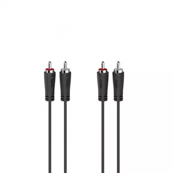 Cabo de áudio Hama 00205257 1,5 m 2 x RCA preto