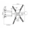 Suporte de parede articulado para TV Equip 650407 23-55 polegadas