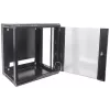 Armário de rede Intellinet 19 polegadas - montagem na parede (standard), 12HE, 600 mm de profundidade, preto, desmontado, máx. 60 kg, também adequado para colocação em mesa ou no chão, profundidade útil 410 mm, porta metálica e de vidro, painel traseiro, paredes laterais removíveis, peças de montagem na parede (por exemplo, parafusos/buchas) não incluídas