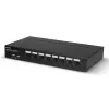 Lindy 39540 comutador KVM de 8 portas DisplayPort 1.2, USB 2.0 e áudio, 1 utilizador local, montável em rack, preto