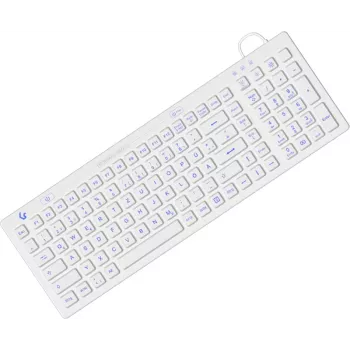 Teclado KeySonic KSK-6031INEL-Wh (DE) industrial USB QWERTZ alemão branco
