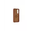 Capa de pele dbramante1928 Roskilde para Samsung Galaxy S24, tan, para ecrã de 6,2 polegadas