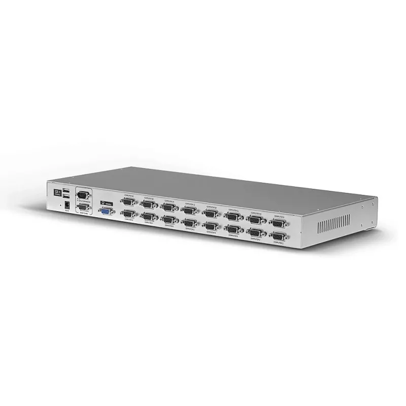 Comutador KVM Lindy 16 portas VGA e USB Combo, montagem em rack, prateado