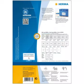Etiquetas de impressora autoadesivas HERMA 10737 branco 21x14,8 cm 160 etiquetas