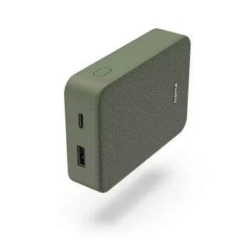Hama Colour 10 Power Pack, 10000 mAh, 2 saídas: USB-C, USB-A, verde